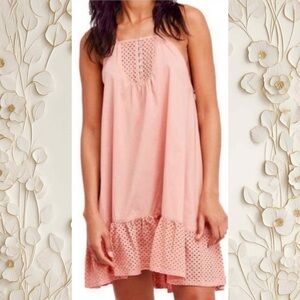 Free People Coral Sleeveless Strappy Sun Dress